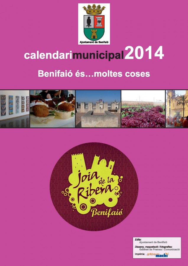 Portada Calendari benifaio 2014