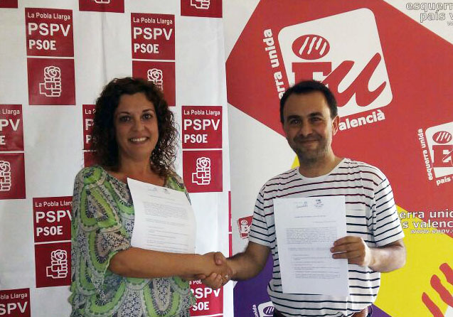 Neus Garrigues i Vicent Dasi portaveus dels Socialistes i d’EU